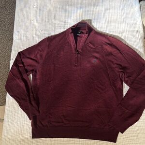 Brooks Brothers Maroon Zip-Up Sweater